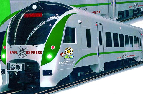 К Евро-2012 суперпоезда поедут на скорости 160 км/ч